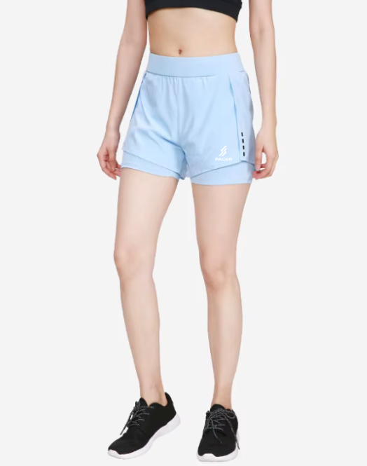 Short Deportivo 2 en 1 para Mujer Celeste