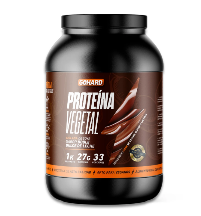 Proteína Vegetal GoHard 1 Kg Doble Dulce de Leche
